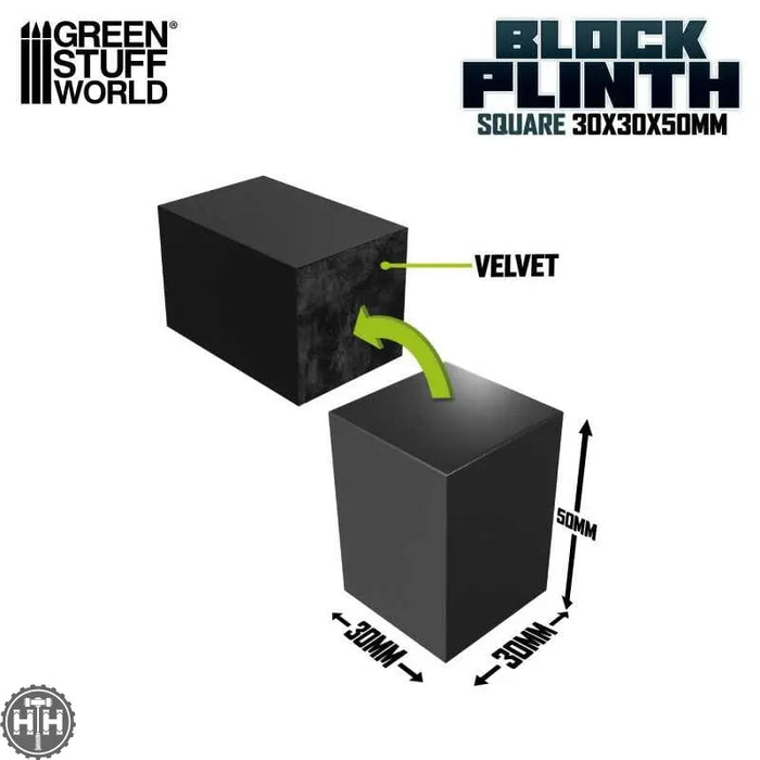 GSW Black Display Block 3x3cm Plinth Green Stuff World