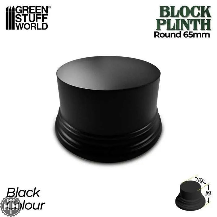GSW Black Display Block Plinth 6.5 x 6cm Plinth Green Stuff World