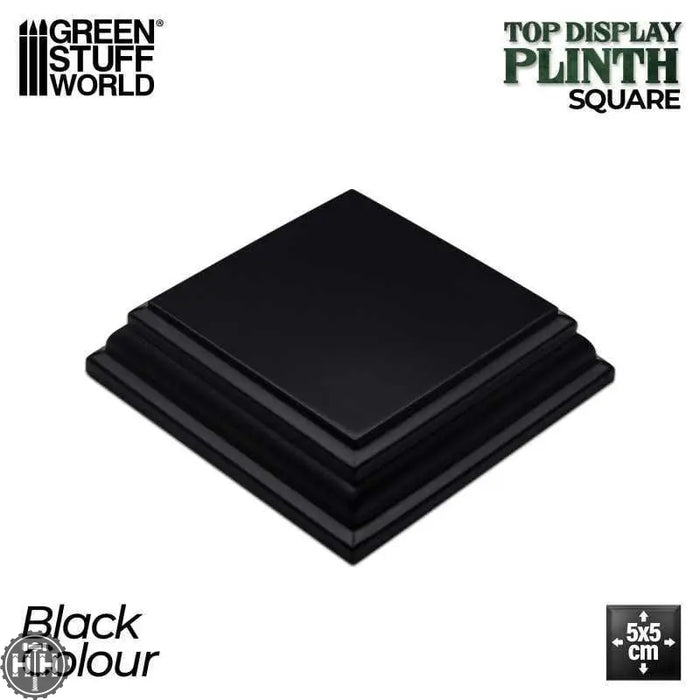 GSW Black Display Square Plinth 5cm Plinth Green Stuff World