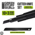 GSW Black Hobby Knife + 10x Black spare blades Hobby Tools Green Stuff World
