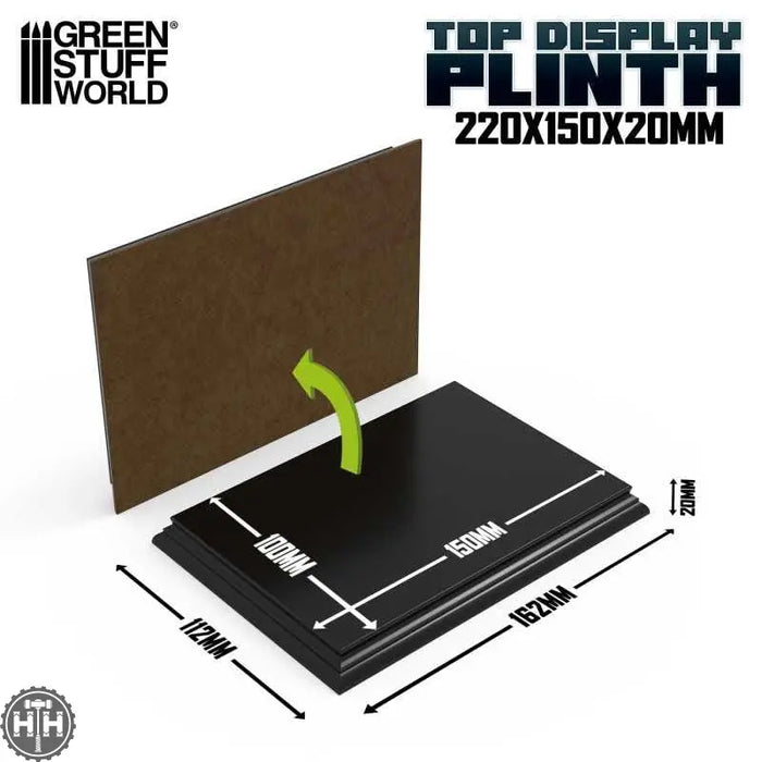 GSW Black Rectangled Display Plinth 15x10cm Plinth Green Stuff World