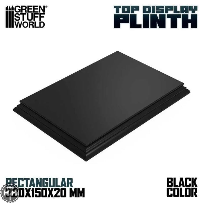 GSW Black Rectangled Display Plinth 22x15cm Plinth Green Stuff World