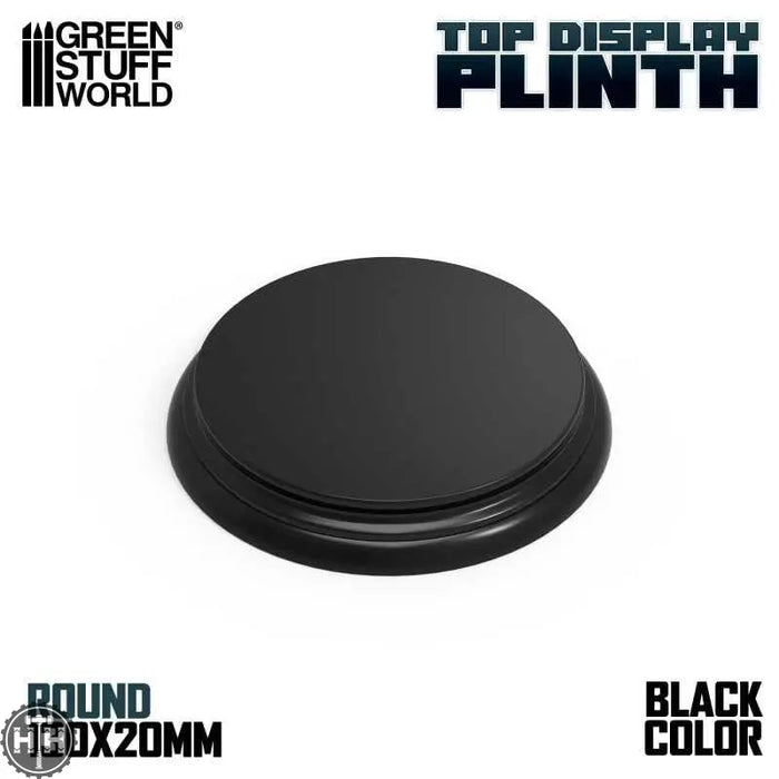 GSW Black Round Display Block Plinth 13cm Plinth Green Stuff World