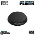 GSW Black Round Display Block Plinth 13cm Plinth Green Stuff World