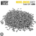 GSW Bricks GREY - 200pc (Scale 1:24) Terrain Green Stuff World