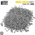 GSW Bricks GREY - 800pc (Scale 1:24) Terrain Green Stuff World