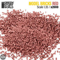 GSW Bricks RED - 2000pc (Scale 1:35) Terrain Green Stuff World