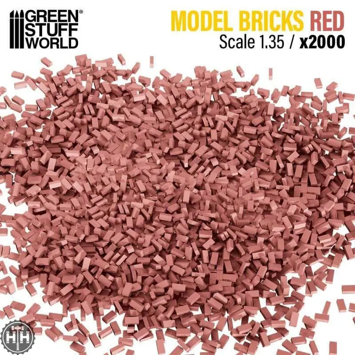 GSW Bricks RED - 2000pc (Scale 1:35) Terrain Green Stuff World