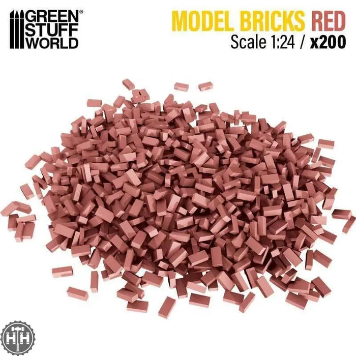 GSW Bricks RED - 200pc (Scale 1:24) Terrain Green Stuff World
