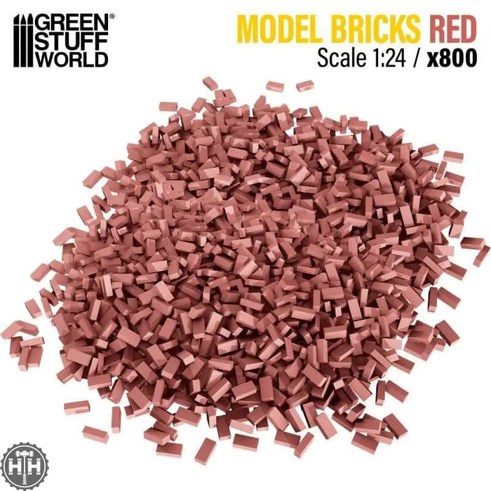GSW Bricks RED - 800pc (Scale 1:24) Terrain Green Stuff World