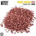 GSW Bricks RED - 800pc (Scale 1:24) Terrain Green Stuff World