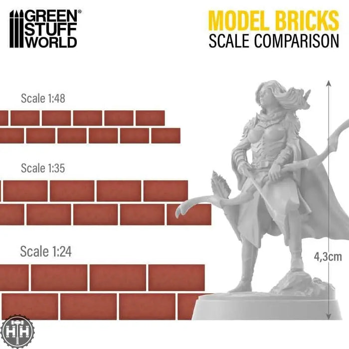 GSW Bricks RED - 800pc (Scale 1:24) Terrain Green Stuff World