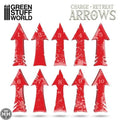 GSW Charge N Retreat Arrows - RED (thickness 3mm) Gaming Tools Green Stuff World