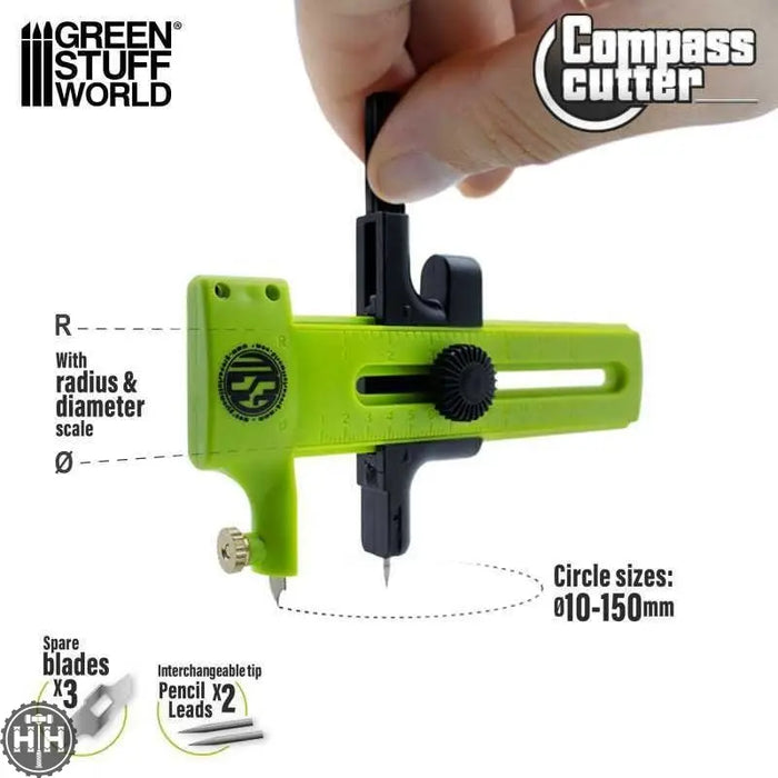 GSW Compass circle cutter Hobby Tools Green Stuff World