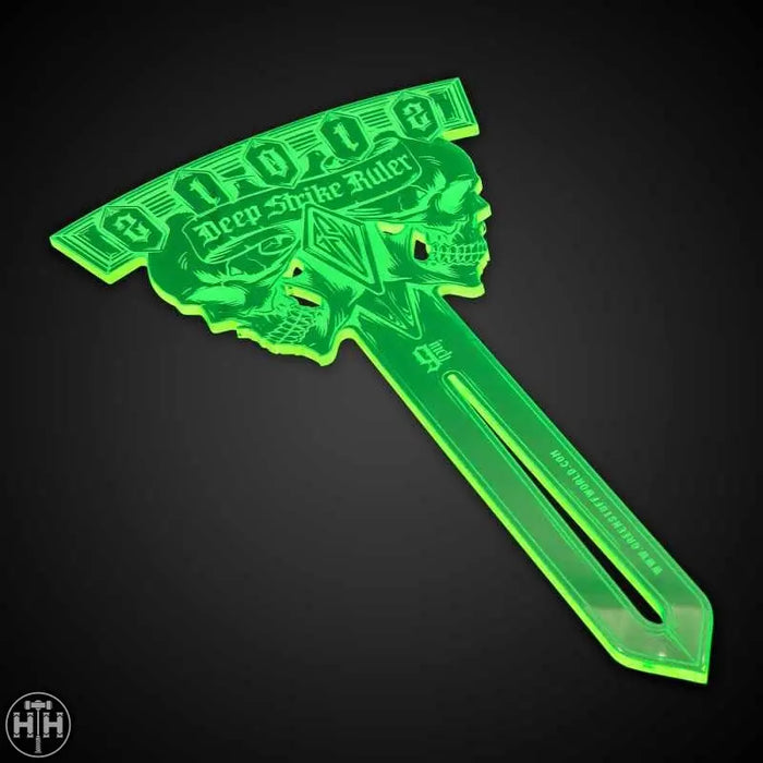 GSW Deep Strike Ruler Template 9" - Fluor Green (Pack x1) Gaming Tools Green Stuff World