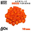 GSW Gaming Cubes 10mm - ORANGE (pack x50) Gaming Tools Green Stuff World