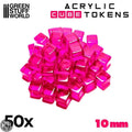 GSW Gaming Cubes 10mm - PINK (pack x50) Gaming Tools Green Stuff World
