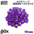 GSW Gaming TOKENs - Purple Cubes 10mm (pack x50) Gaming Tools Green Stuff World