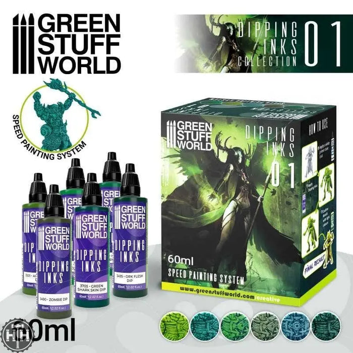 GSW Paint Set - Dipping collection 01 Dipping Paint Green Stuff World