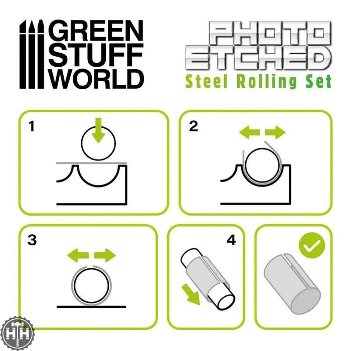 GSW Photo Etched Steel Rolling Set Photo-etched Plates Green Stuff World