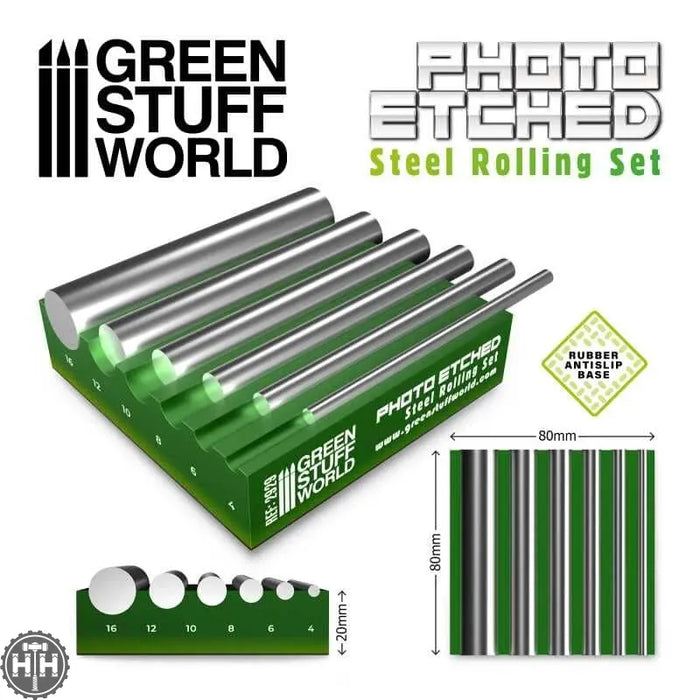 GSW Photo Etched Steel Rolling Set Photo-etched Plates Green Stuff World