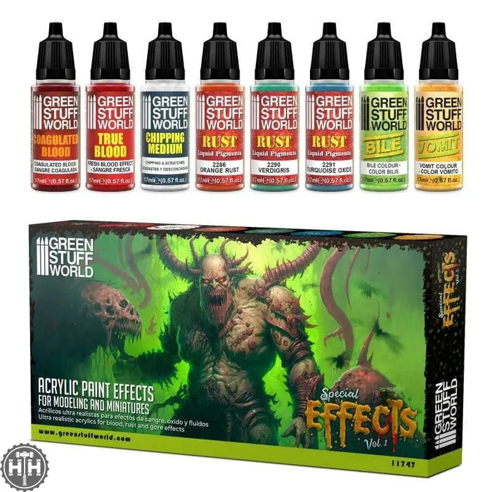 GSW Special Effects Vol.1 (Box x8) Paint Set Green Stuff World