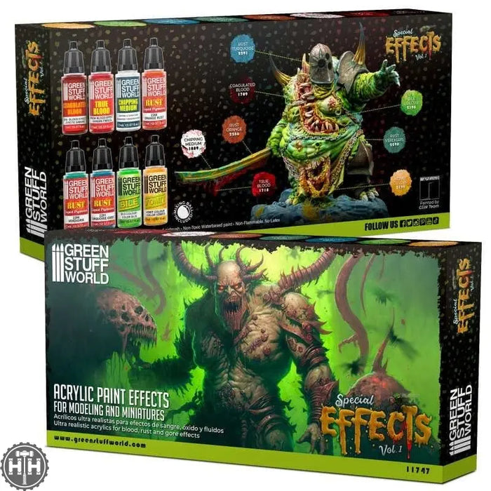 GSW Special Effects Vol.1 (Box x8) Paint Set Green Stuff World
