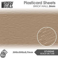 GSW Styrene Plasticard Sheet - Brick Wall 3mm Plasticard Green Stuff World