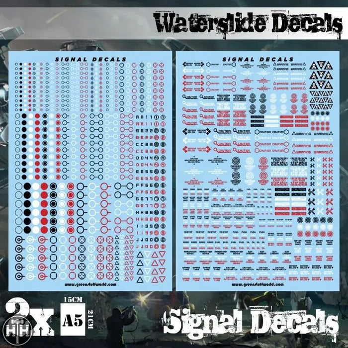 GSW Waterslide Decals - Robot Signals GSW Hobby Green Stuff World