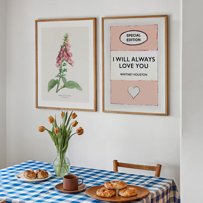 I Will Always Love You | Salmon Pink | Book Cover Art Print - Unframed