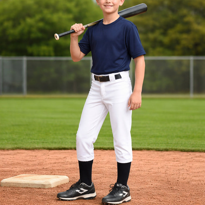 adidas Icon Pro Youth Boys Knee Length Baseball Pant, White