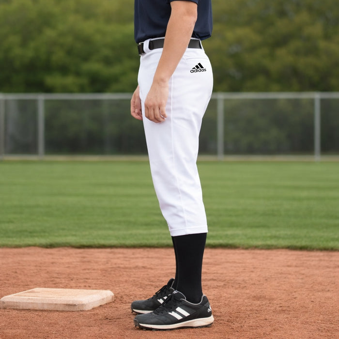 adidas Icon Pro Youth Boys Knee Length Baseball Pant, White