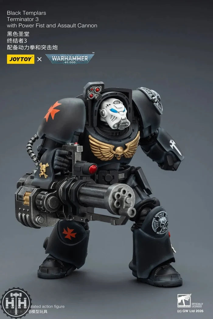 Joytoy Black Templars Terminator 3 with Power Fist and Assault Cannon - JT03110 JoyToy