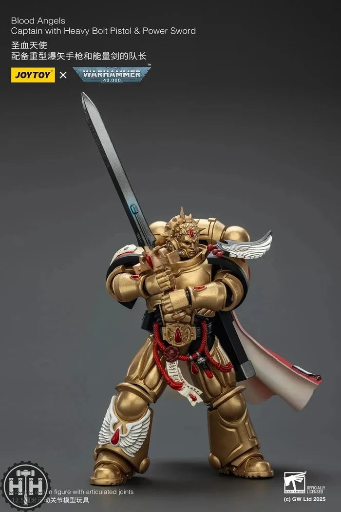 JoyToy Blood Angels Captain with Heavy Bolt Pistol & Power Sword - JT01796 JoyToy JoyToy