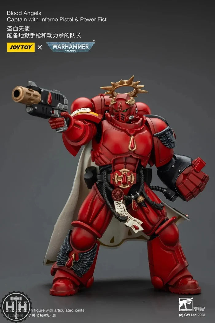 JoyToy Blood Angels Captain with Inferno Pistol & Power Fist - JT01772 JoyToy JoyToy