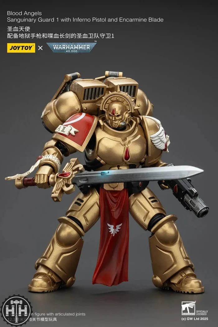 JoyToy Blood Angels Sanguinary Guard 1 with Inferno Pistol and Encarmine Blade - JT01840 JoyToy JoyToy