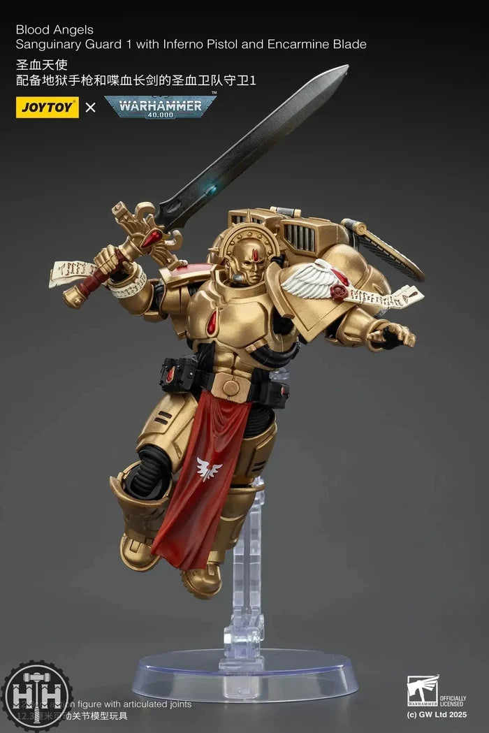 JoyToy Blood Angels Sanguinary Guard 1 with Inferno Pistol and Encarmine Blade - JT01840 JoyToy JoyToy