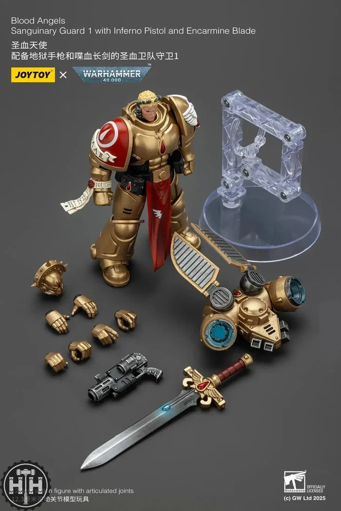 JoyToy Blood Angels Sanguinary Guard 1 with Inferno Pistol and Encarmine Blade - JT01840 JoyToy JoyToy