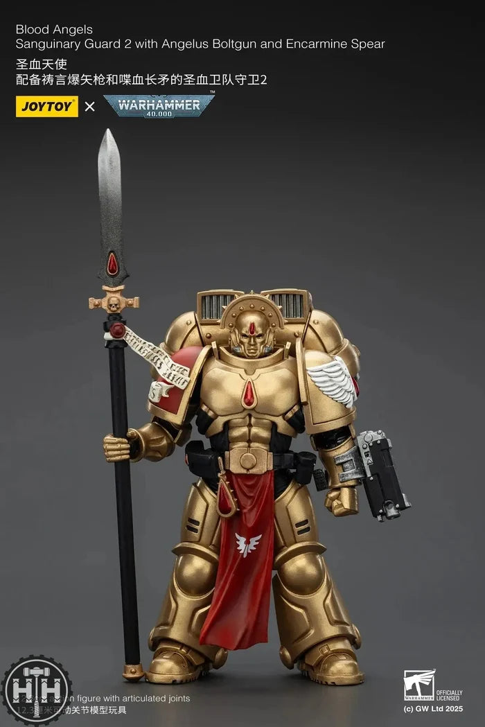 JoyToy Blood Angels Sanguinary Guard 2 with Angelus Boltgun and Encarmine Spear - JT01857 JoyToy JoyToy