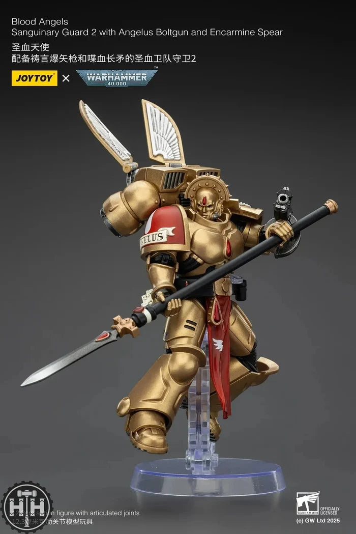 JoyToy Blood Angels Sanguinary Guard 2 with Angelus Boltgun and Encarmine Spear - JT01857 JoyToy JoyToy