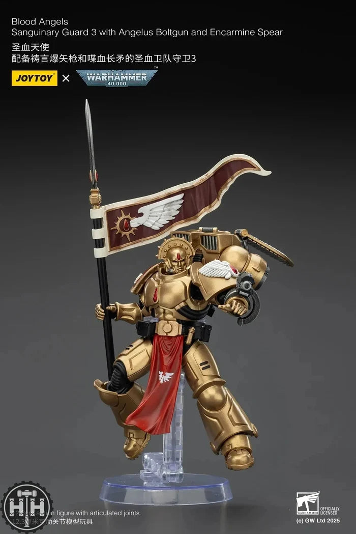 JoyToy Blood Angels Sanguinary Guard 3 with Angelus Boltgun and Encarmine Spear - JT01864 JoyToy JoyToy