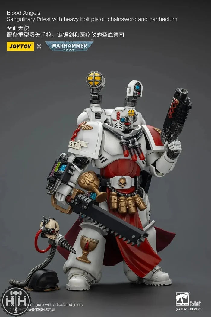JoyToy Blood Angels Sanguinary Priest with Heavy bolt pistol, chainsword and Narthecium - JT01789 JoyToy JoyToy