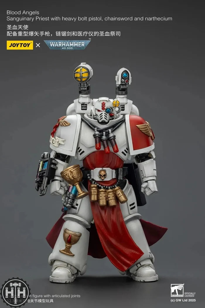 JoyToy Blood Angels Sanguinary Priest with Heavy bolt pistol, chainsword and Narthecium - JT01789 JoyToy JoyToy
