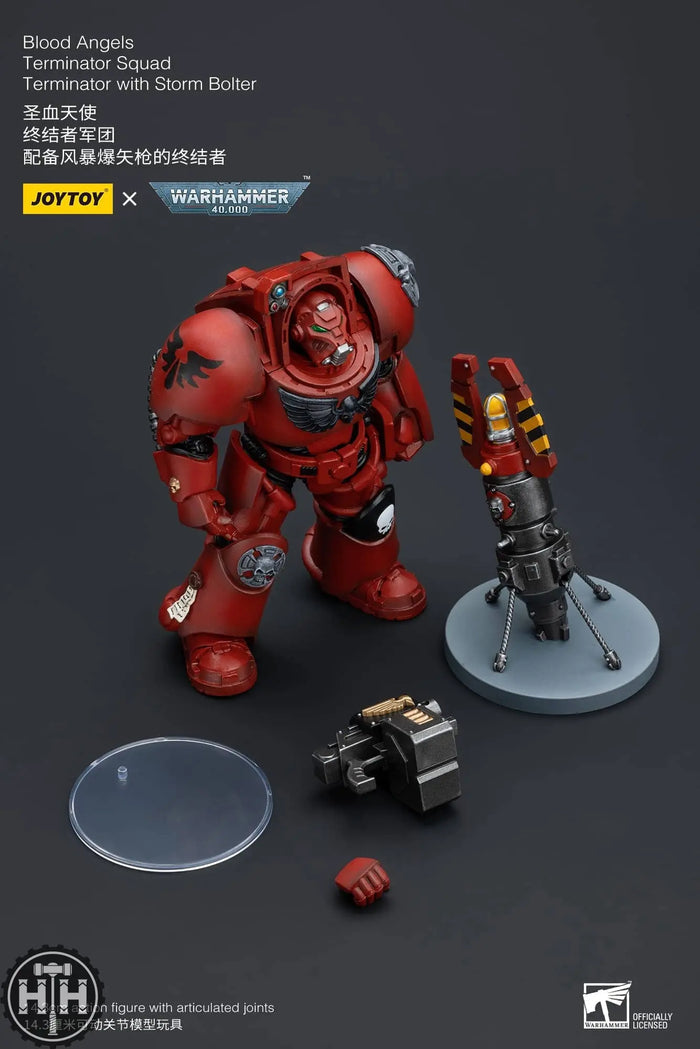 JoyToy Blood Angels Terminator Squad Terminator with Storm Bolter - JT5871 Action Figures JoyToy