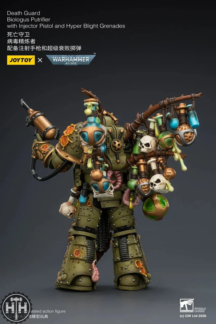 Joytoy Death Guard Biologus Putrifier with Injector Pistol and Hyper Blight Grenades - JT03981 JoyToy
