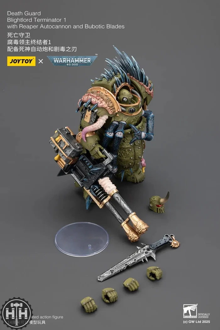 Joytoy Death Guard Blightlord Terminator 1 with Reaper Autocannon and Bubotic Blades - JT02861 JoyToy