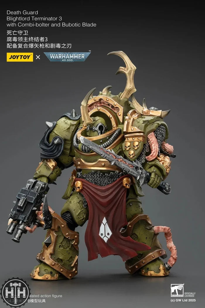 Joytoy Death Guard Blightlord Terminator 3 with Combi-bolter and Bubotic Blade - JT02885 JoyToy