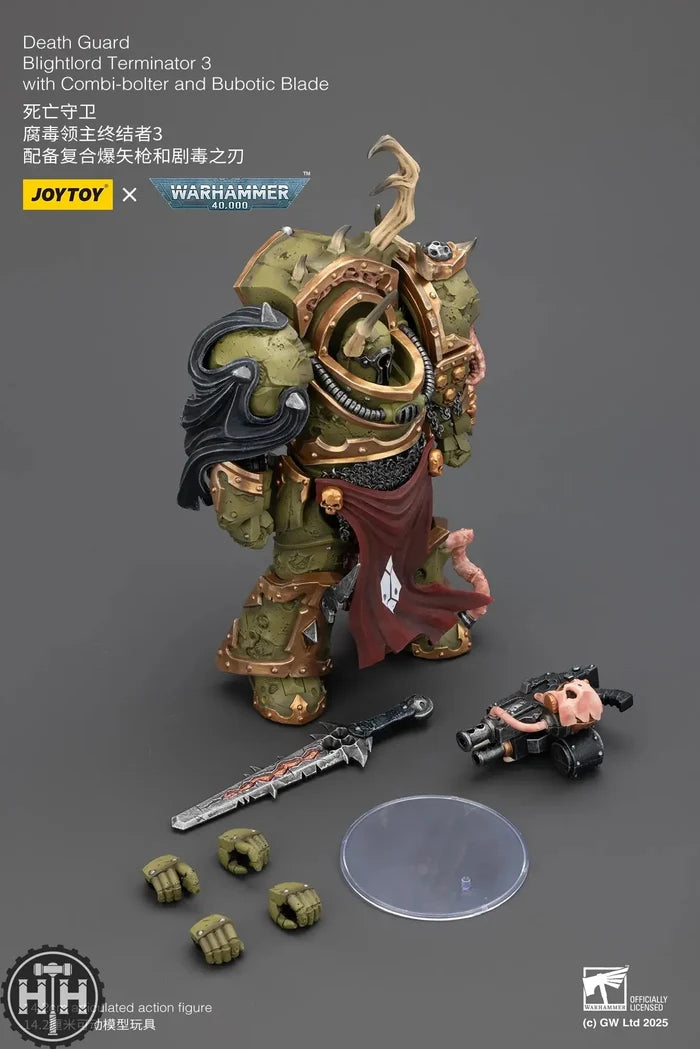 Joytoy Death Guard Blightlord Terminator 3 with Combi-bolter and Bubotic Blade - JT02885 JoyToy