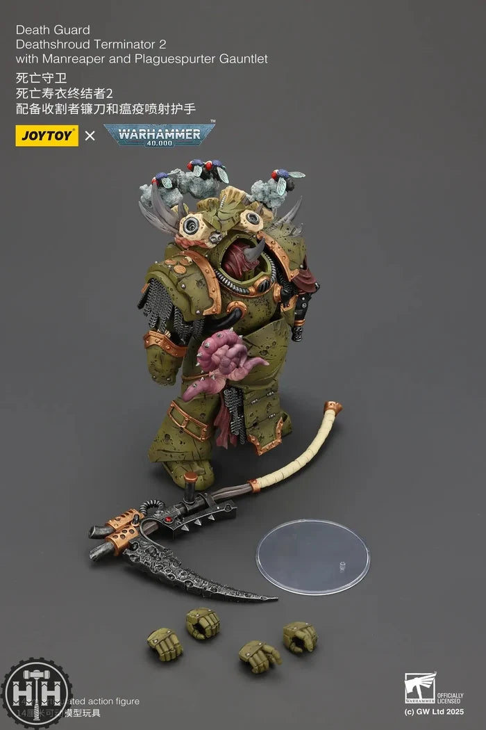 Joytoy Death Guard Deathshroud Terminator 2 with Manreaper and Plaguespurter Gauntlet - JT02595 JoyToy