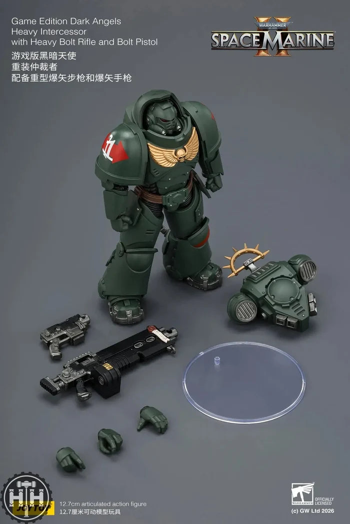 Joytoy Game Edition Dark Angels Heavy Intercessor with Heavy Bolt Rifle and Bolt Pistol - JT03684 JoyToy
